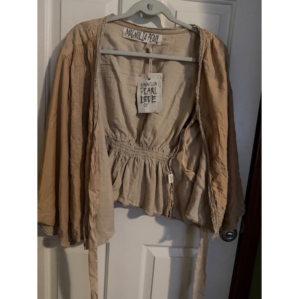 Magnolia Pearl silk and lace jacket